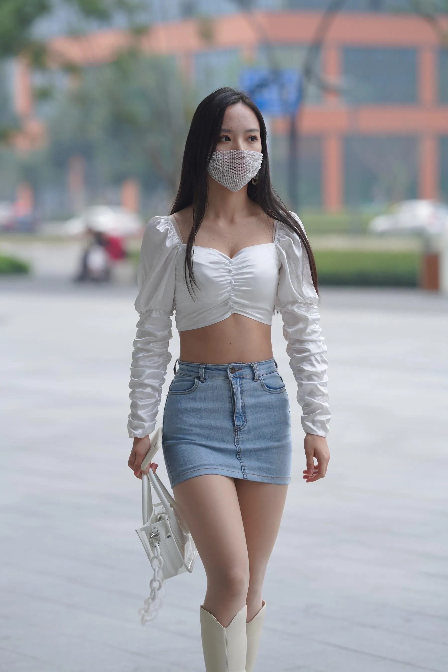 魔镜街拍 NO.170 凯恩街拍摄影-牛仔裙小姐姐 [304P]插图7